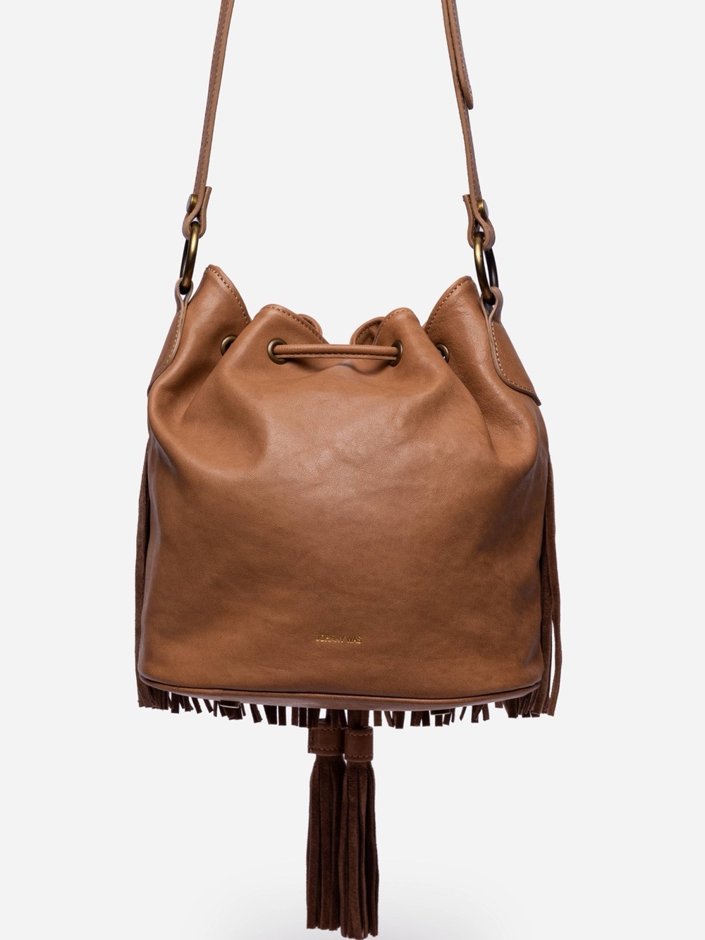 JOHNNY WAS ITALIAN LEATHER FRINGE BUCKET BAG - Picture 2 of 6